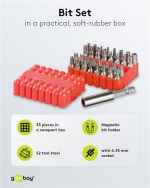 Fixpoint Bitssats, 33 delar bitsats för sladdlösa skruvmejslar och spärrnycklar