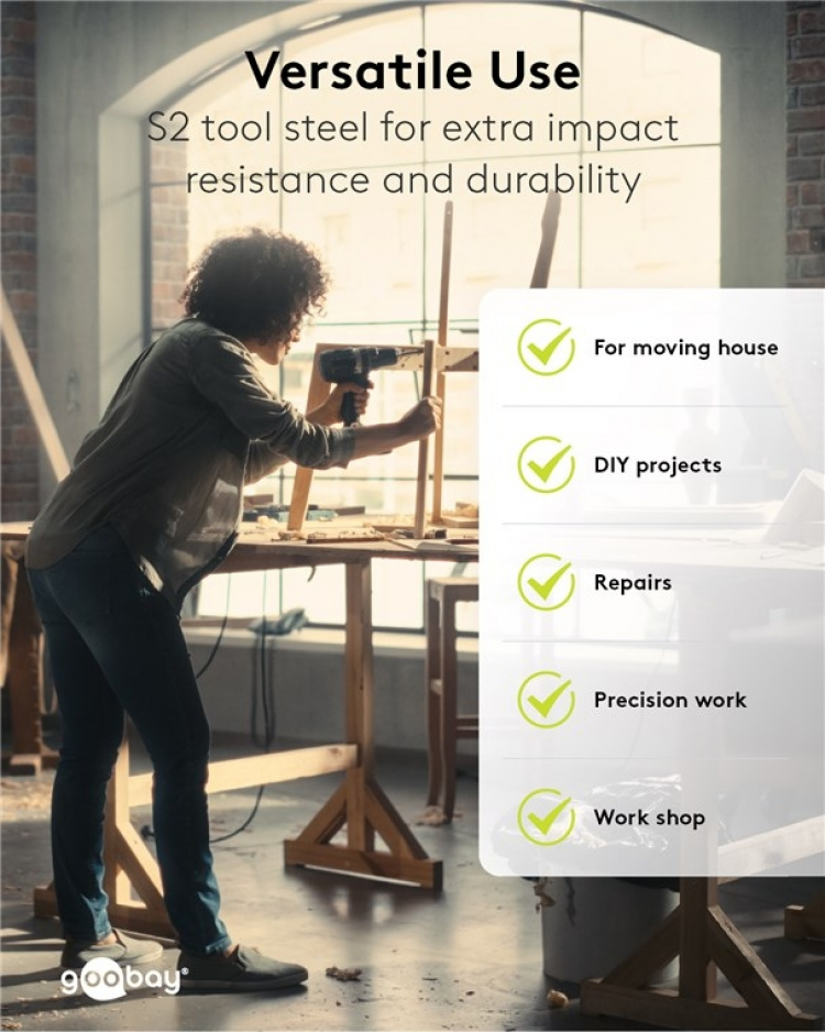 Fixpoint Bitssats, 33 delar bitsats för sladdlösa skruvmejslar och spärrnycklar