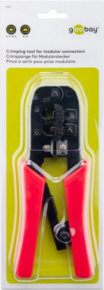 Goobay Crimptång för modularkontakter för anslutning av 6- och 8-poliga Western-kontakter av typ RJ11, RJ12 och RJ45 Goobay Crimptång för modularkontakter för anslutning av 6- och 8-poliga Western-kontakter av typ RJ11, RJ12 och RJ45