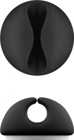 Goobay Kabelhantering 1 urtag (mini), svart 5-pack för att ordna och fästa, avtagbar