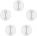 Goobay Kabelhantering 1 urtag, vit 5-pack för att ordna och fästa, avtagbar Goobay Kabelhantering 1 urtag, vit 5-pack för att ordna och fästa, avtagbar