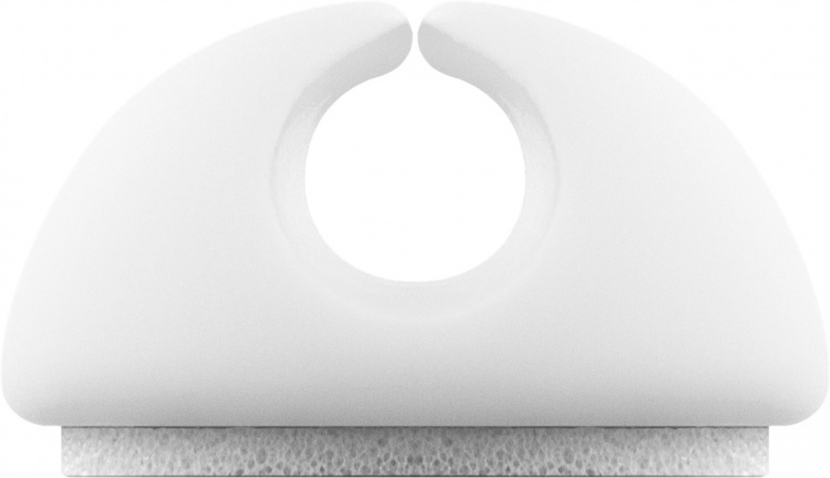 Goobay Kabelhantering 1 urtag, vit 5-pack för att ordna och fästa, avtagbar Goobay Kabelhantering 1 urtag, vit 5-pack för att ordna och fästa, avtagbar