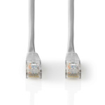 Nedis CAT5e verkkokaapeli | U/UTP | RJ45 uros | RJ45 uros | 15.0 m | Pyöreä | PVC | Harmaa | Label