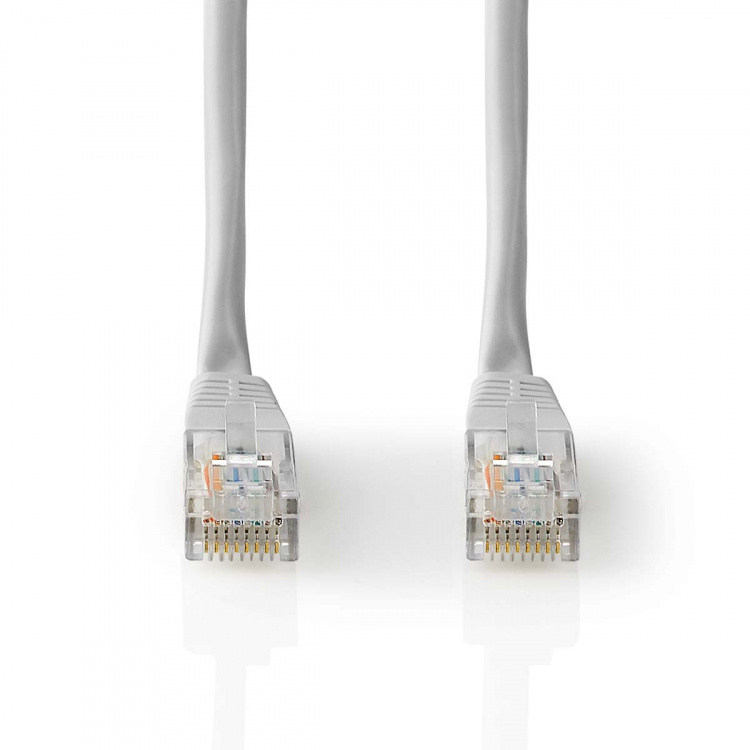 Nedis CAT5e verkkokaapeli | U/UTP | RJ45 uros | RJ45 uros | 15.0 m | Pyöreä | PVC | Harmaa | Label