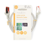 Nedis CAT6 Verkkokaapeli | RJ45 uros | RJ45 uros | S/FTP | 0.50 m | Pyöreä | LSZH | Harmaa | Label Nedis CAT6 Verkkokaapeli | RJ45 uros | RJ45 uros | S/FTP | 0.50 m | Pyöreä | LSZH | Harmaa | Label
