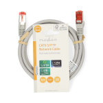 Nedis CAT6 Verkkokaapeli | RJ45 uros | RJ45 uros | S/FTP | 1.50 m | Pyöreä | LSZH | Harmaa | Label Nedis CAT6 Verkkokaapeli | RJ45 uros | RJ45 uros | S/FTP | 1.50 m | Pyöreä | LSZH | Harmaa | Label