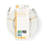 Nedis Cat 8.1 verkkokaapeli | S/FTP | RJ45 uros | RJ45 uros | 15.0 m | Pyöreä | LSZH | Valkoinen | Label