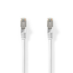 Nedis Cat 8.1 verkkokaapeli | S/FTP | RJ45 uros | RJ45 uros | 5.00 m | Pyöreä | LSZH | Valkoinen | Label