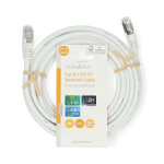 Nedis Cat 8.1 verkkokaapeli | S/FTP | RJ45 uros | RJ45 uros | 5.00 m | Pyöreä | LSZH | Valkoinen | Label