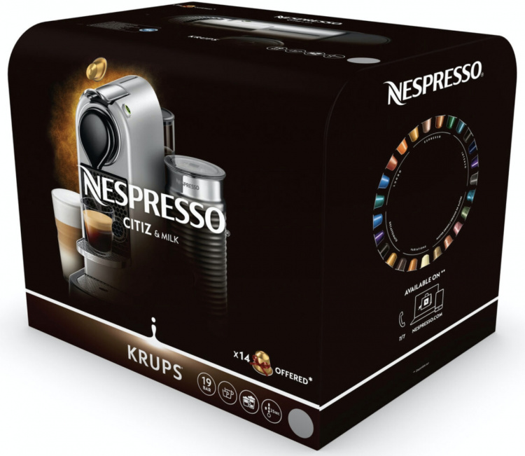 Krups Nespresso Citiz & Milk -kapselikeitin, punainen