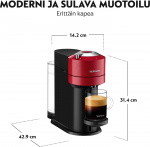 Krups Nespresso Vertuo Next -kapselikeitin, musta/punainen