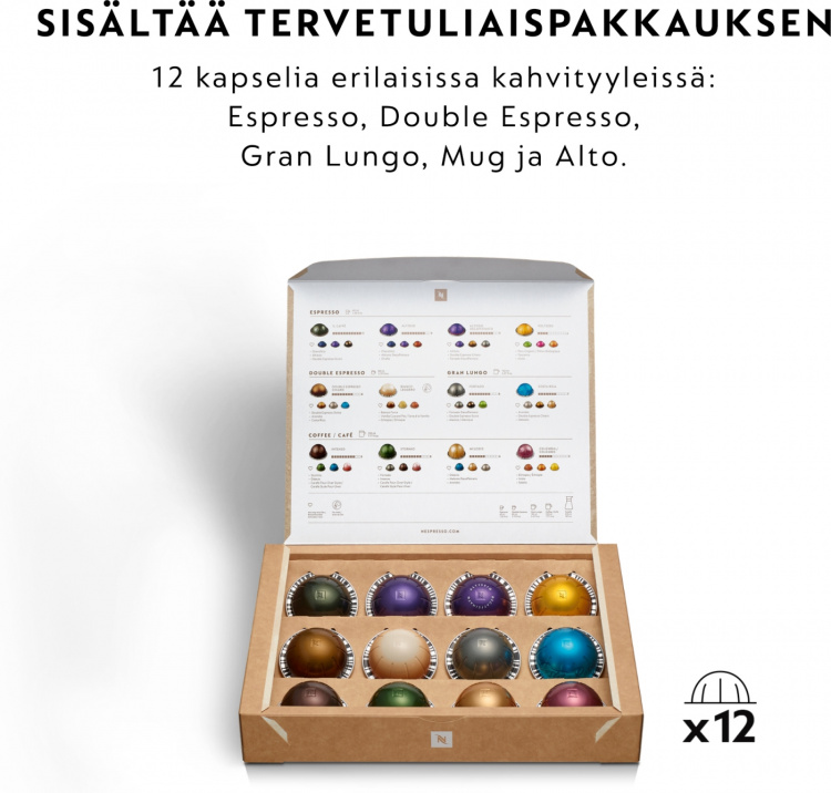Krups Nespresso Vertuo Next -kapselikeitin, musta/punainen