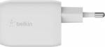 Belkin Boost Charge Pro Dual Port USB-C GaN 65 W PD 3.0 -verkkovirtalaturi, valkoinen