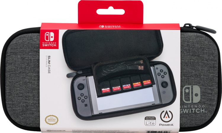 PowerA Slim Case Charcoal -suojakotelo, Nintendo Switch PowerA Slim Case Charcoal -suojakotelo, Nintendo Switch