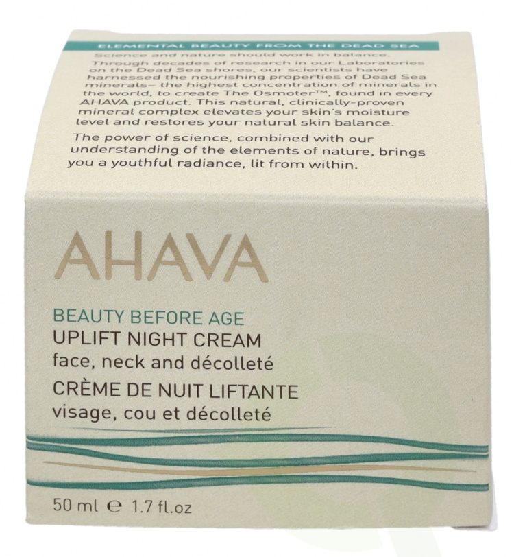 Ahava Beauty Before Age Uplift Night Cream 50 ml Face, Neck and Decollete