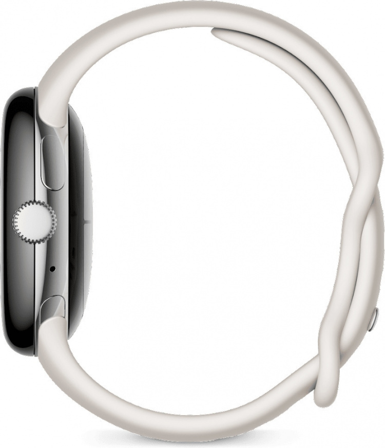 Google Pixel Watch WiFi -älykello, Polished Silver / Chalk