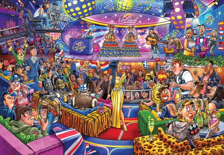 Royal Jumbo BV Wasgij Mystery 25, Eurosong contest - palapeli, 1000 palaa