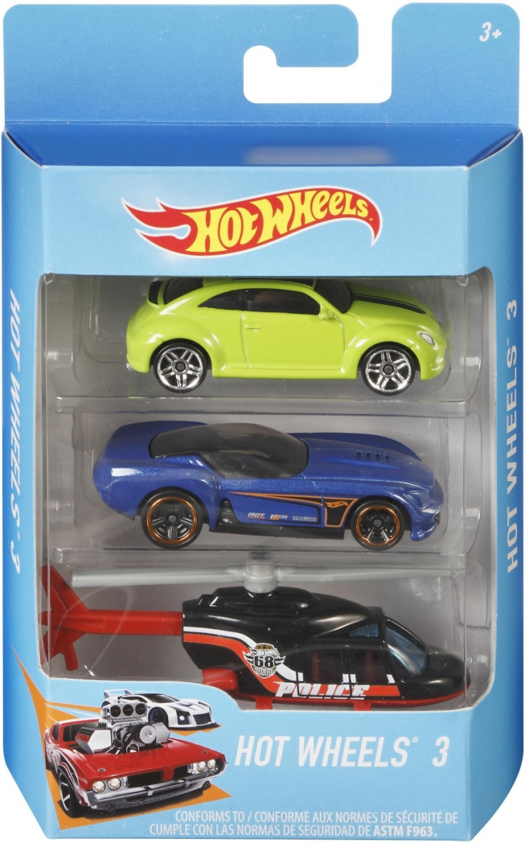 Hot Wheels pikkuautot, 3 kpl