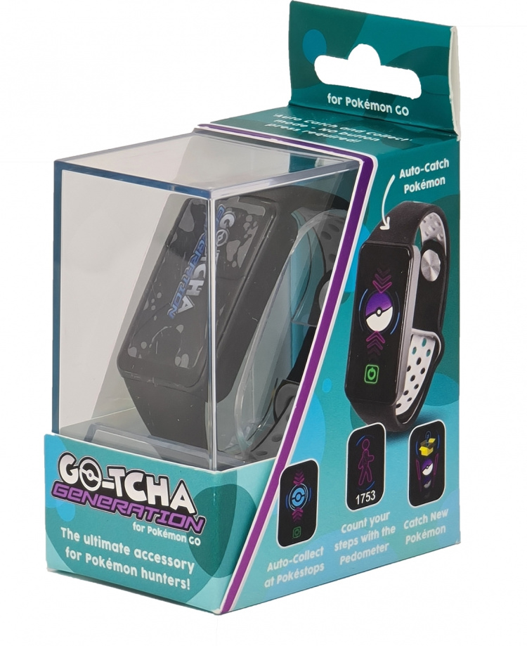 Datel Go-tcha Generation for Pokémon Go -ranneke, musta/harmaa