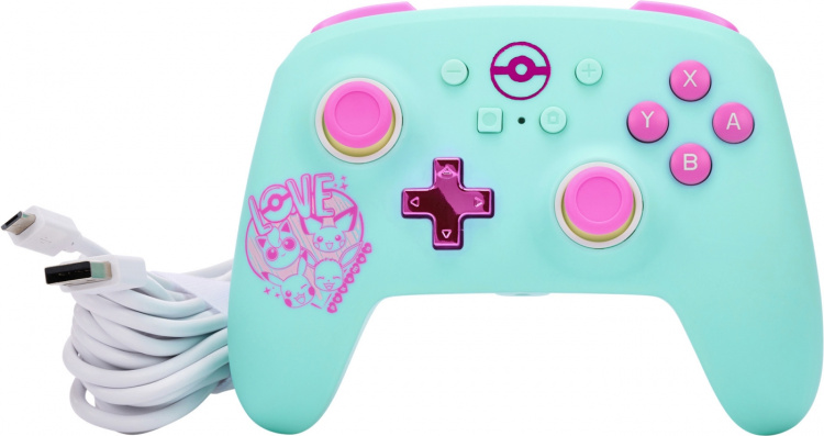 PowerA Enhanced Wired Controller -peliohjain, Pokémon: Sweet Friends, Switch PowerA Enhanced Wired Controller -peliohjain, Pokémon: Sweet Friends, Switch