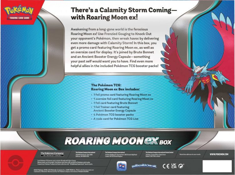 POKEMON TCG: Roaring Moon ex Box -keräilykorttisetti