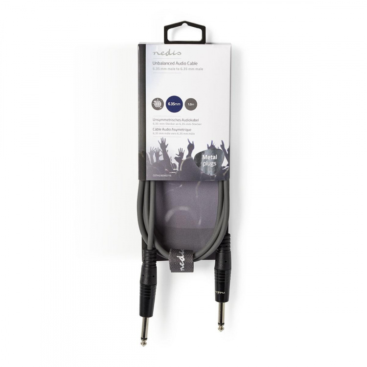 Nedis Monoäänikaapeli | 6.35 mm uros | 6.35 mm uros | Niklattu | 1.50 m | Pyöreä | PVC Nedis Monoäänikaapeli | 6.35 mm uros | 6.35 mm uros | Niklattu | 1.50 m | Pyöreä | PVC