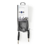 Nedis Monoäänikaapeli | 6.35 mm uros | 6.35 mm uros | Niklattu | 3.00 m | Pyöreä | PVC