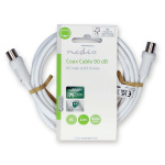 Nedis Koaksiaalikaapeli | IEC (Coax) Uros | IEC (Coax) Naaras | Niklattu | 90 dB | 75 Ohm | Tuplasuojattu | 2.00 m | Pyöreä | PVC | Valkoinen | Label Nedis Koaksiaalikaapeli | IEC (Coax) Uros | IEC (Coax) Naaras | Niklattu | 90 dB | 75 Ohm | Tuplasuojattu | 2.00 m | Pyöreä | PVC | Valkoinen | Label