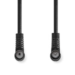 Nedis Koaksiaalikaapeli | IEC (Coax) Uros | IEC (Coax) Naaras | Niklattu | 120 dB | 75 Ohm | Nelinkertainen suojaus | 1.50 m | Pyöreä | PVC | Musta | Label