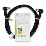 Nedis Koaksiaalikaapeli | IEC (Coax) Uros | IEC (Coax) Naaras | Niklattu | 120 dB | 75 Ohm | Nelinkertainen suojaus | 1.50 m | Pyöreä | PVC | Musta | Label