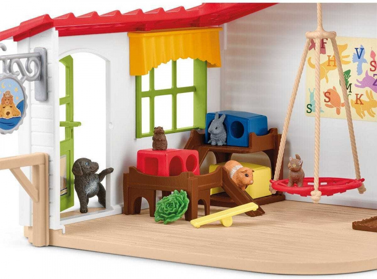 Schleich Farm World 42607 Lemmikkihotelli leikkisetti