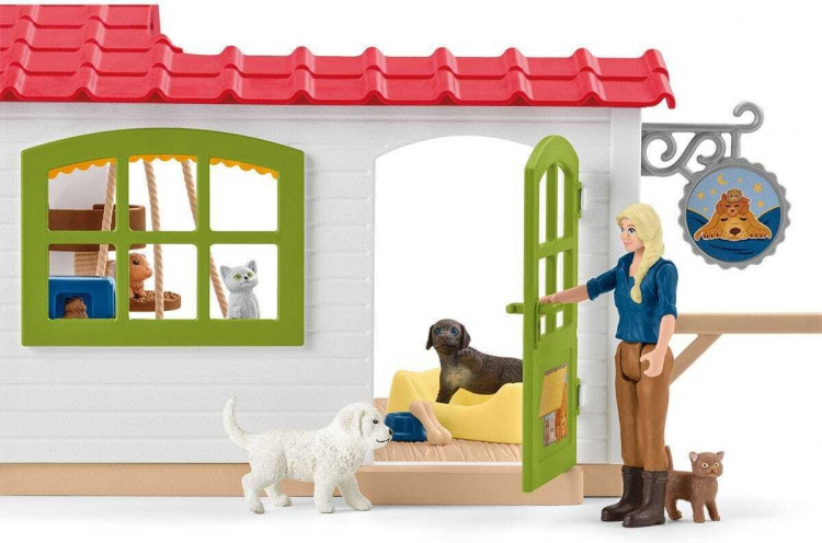 Schleich Farm World 42607 Lemmikkihotelli leikkisetti