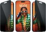 PanzerGlass Privacy Ultra Wide Fit -lasikalvo, iPhone 15 Pro Max, musta kehys PanzerGlass Privacy Ultra Wide Fit -lasikalvo, iPhone 15 Pro Max, musta kehys