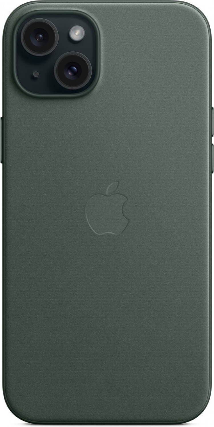 Apple iPhone 15 Plus FineWoven-kuori MagSafella, ikivihreä