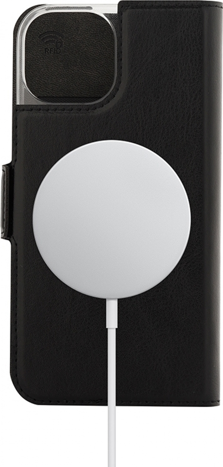 Wave BookCase -suojakotelo, MagSafe-yhteensopiva, iPhone 15, musta Wave BookCase -suojakotelo, MagSafe-yhteensopiva, iPhone 15, musta