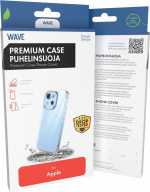 Wave Premium Case silikonisuoja, iPhone 15 Plus, kirkas