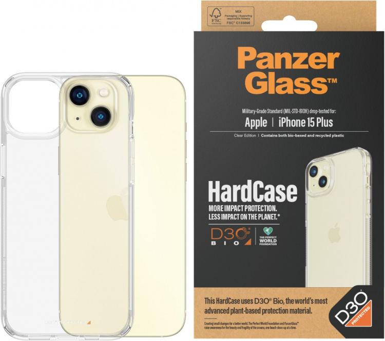 PanzerGlass HardCase with D3O -suojakotelo, iPhone 15 Plus PanzerGlass HardCase with D3O -suojakotelo, iPhone 15 Plus