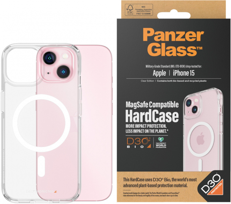 PanzerGlass HardCase with D3O -suojakotelo, MagSafe-yhteensopiva, iPhone 15 PanzerGlass HardCase with D3O -suojakotelo, MagSafe-yhteensopiva, iPhone 15