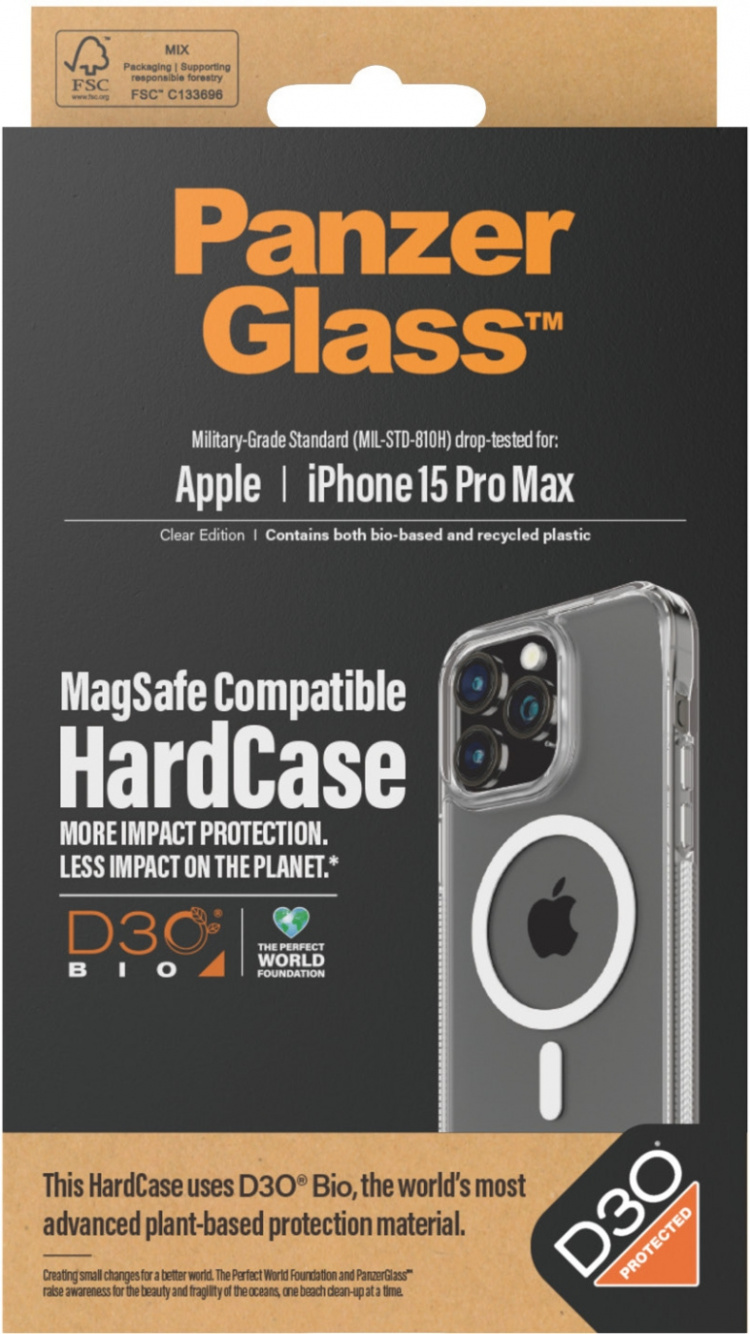 PanzerGlass HardCase with D3O -suojakotelo, MagSafe-yhteensopiva, iPhone 15 Pro Max PanzerGlass HardCase with D3O -suojakotelo, MagSafe-yhteensopiva, iPhone 15 Pro Max