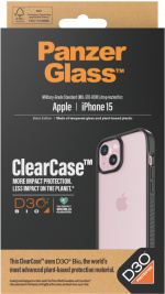 PanzerGlass ClearCase with D3O -suojakotelo, iPhone 15