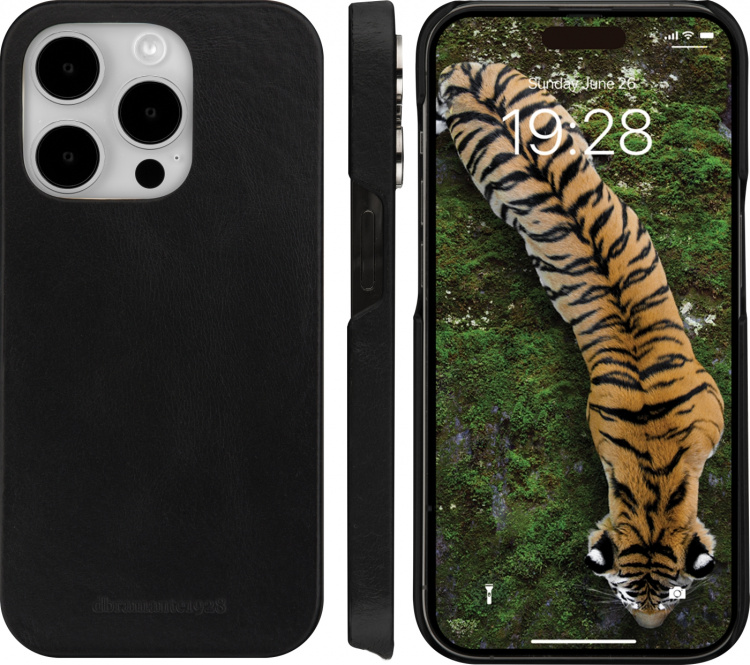 dbramante1928 Lynge, lompakko- ja suojakotelo, iPhone 15 Pro Max, musta