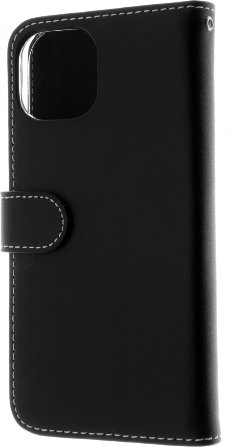 Insmat Exclusive Flip Case -lompakkokotelo, iPhone 15, musta