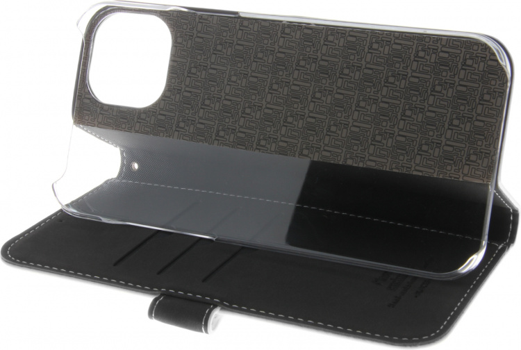 Insmat Exclusive Flip Case -lompakkokotelo, iPhone 15, valkoinen