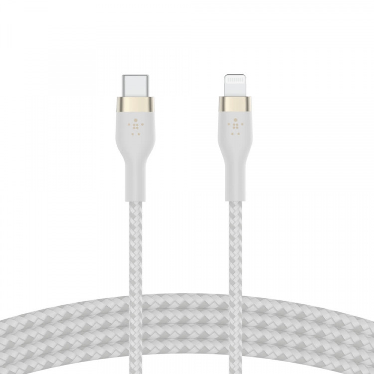Belkin BOOST CHARGE USB-C to LTG Braided Silicon, 2m, White Belkin BOOST CHARGE USB-C to LTG Braided Silicon, 2m, White
