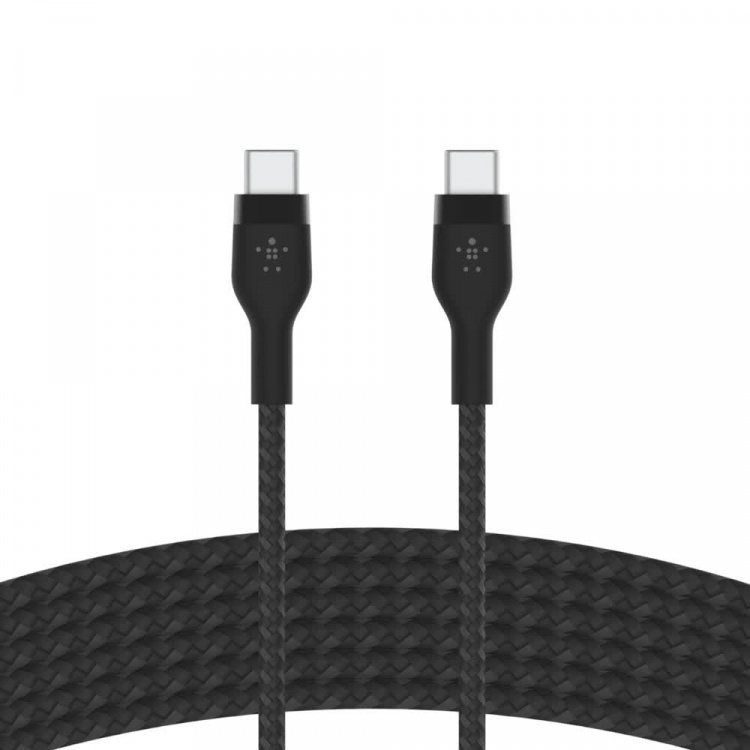 Belkin BOOST CHARGE USB-C to USB-C 2.0 Braided Silicon, 3m, Black Belkin BOOST CHARGE USB-C to USB-C 2.0 Braided Silicon, 3m, Black