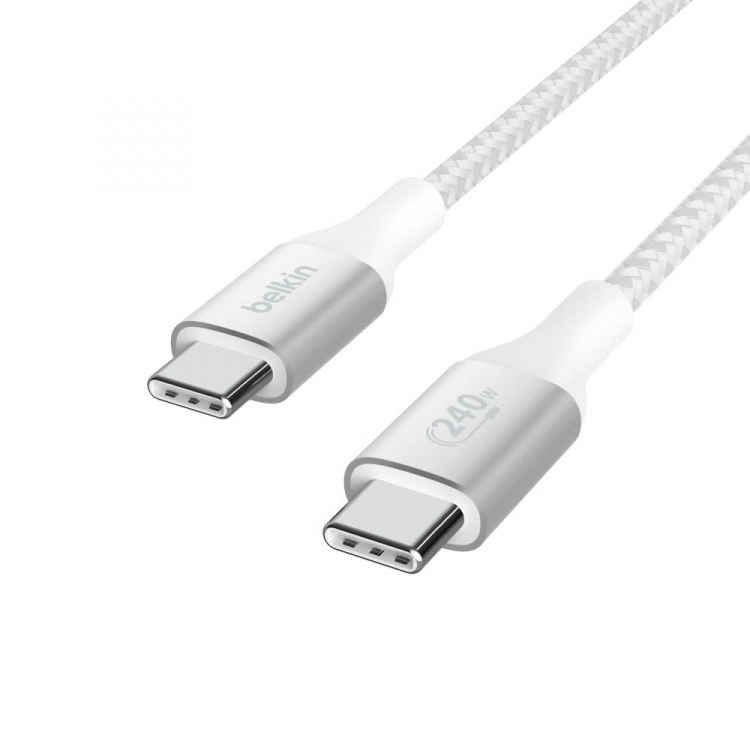 Belkin BOOST CHARGE 240W USB-C to USB-C Cable, 2m, White