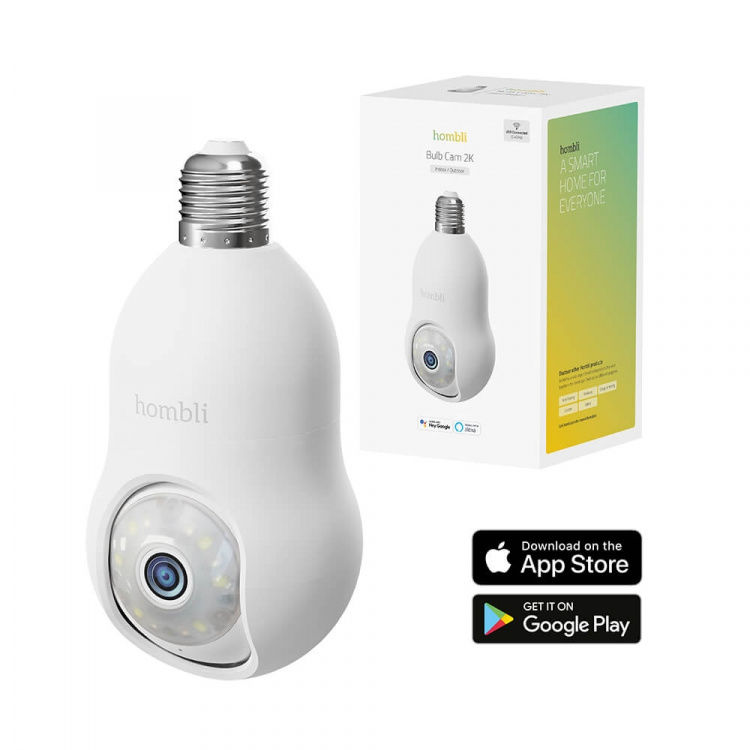 Hombli Smart Bulb Cam White Hombli Smart Bulb Cam White