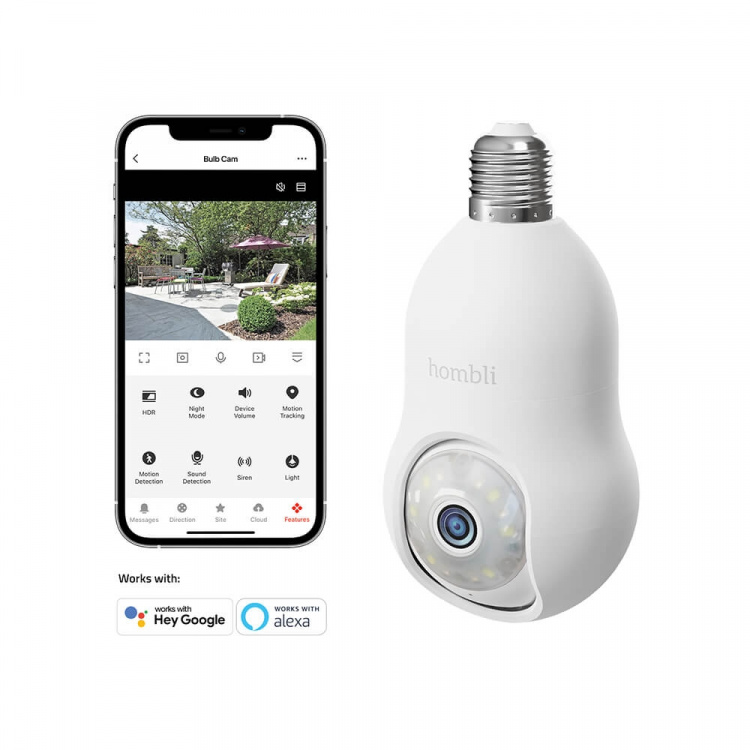 Hombli Smart Bulb Cam White Hombli Smart Bulb Cam White