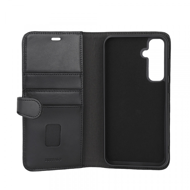 Buffalo 2in1 Wallet Leather 3 card Samsung S23 FE 5G Black Buffalo 2in1 Wallet Leather 3 card Samsung S23 FE 5G Black