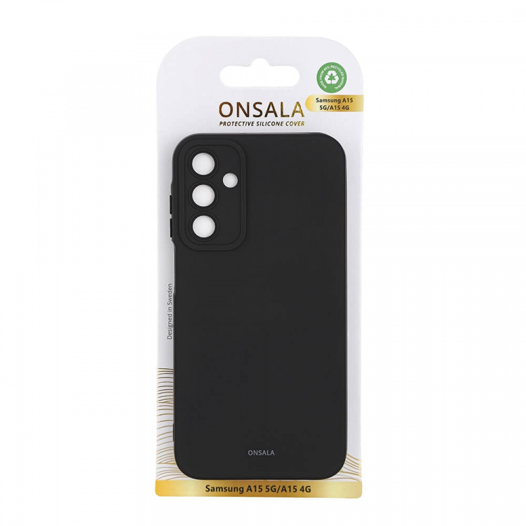 Onsala Backcover Sil Touch Samsung A15 5G/A15 4G Black